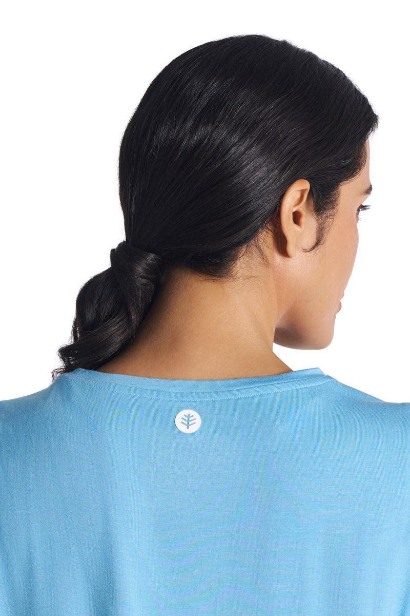 Women's Supine Twist Yoga Tank | Arctic Blue