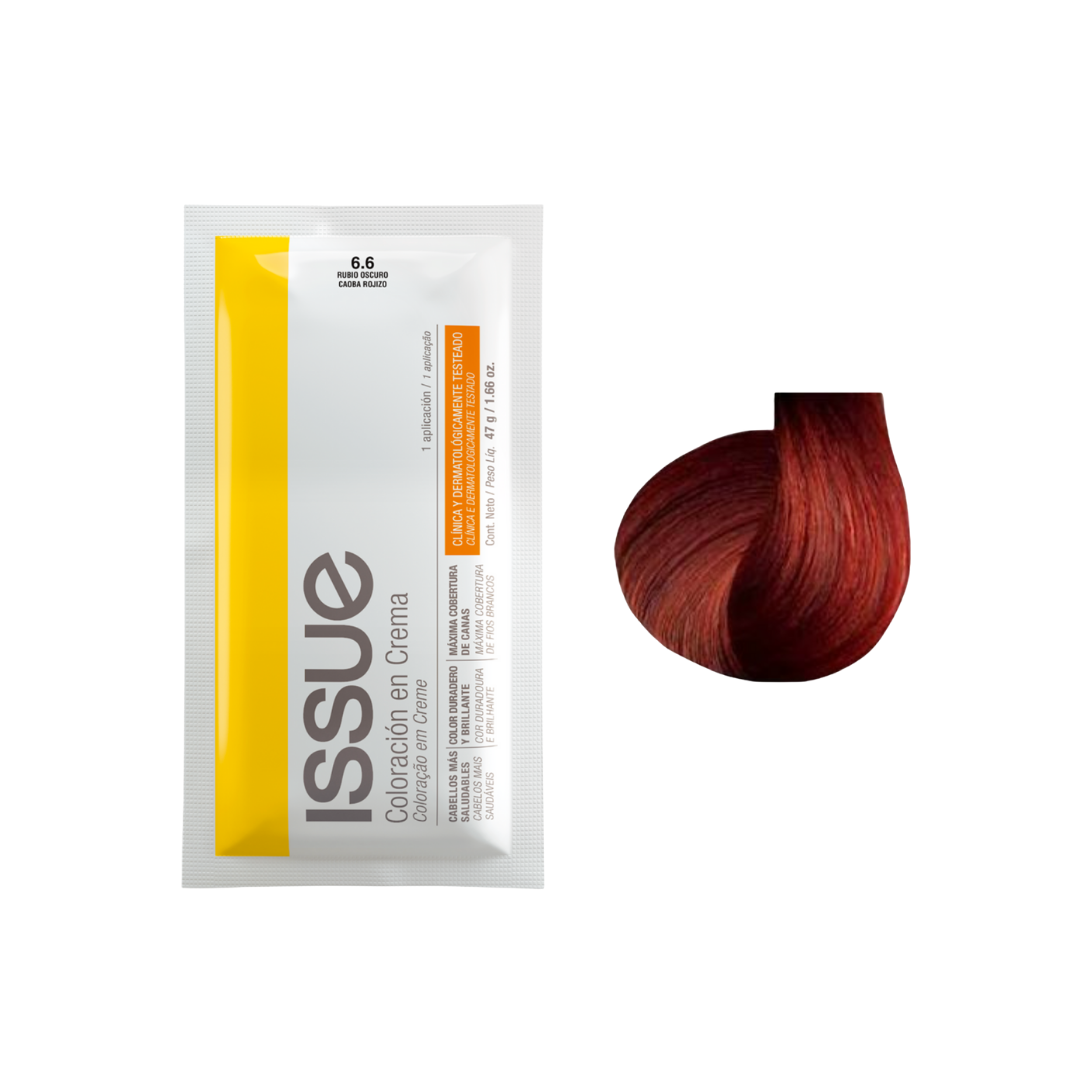 Issue Color Cream Permanent Hair Color #6.62 Iridescent Red Dark Blonde (1.66oz)