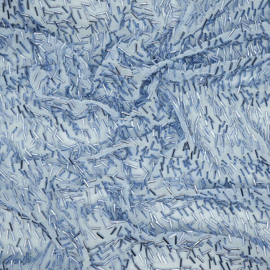 Dazzle Beaded Stretch Mesh Fabric | Blue Moon Fabrics