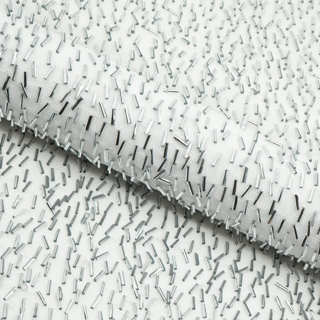 Dazzle Beaded Stretch Mesh Fabric | Blue Moon Fabrics
