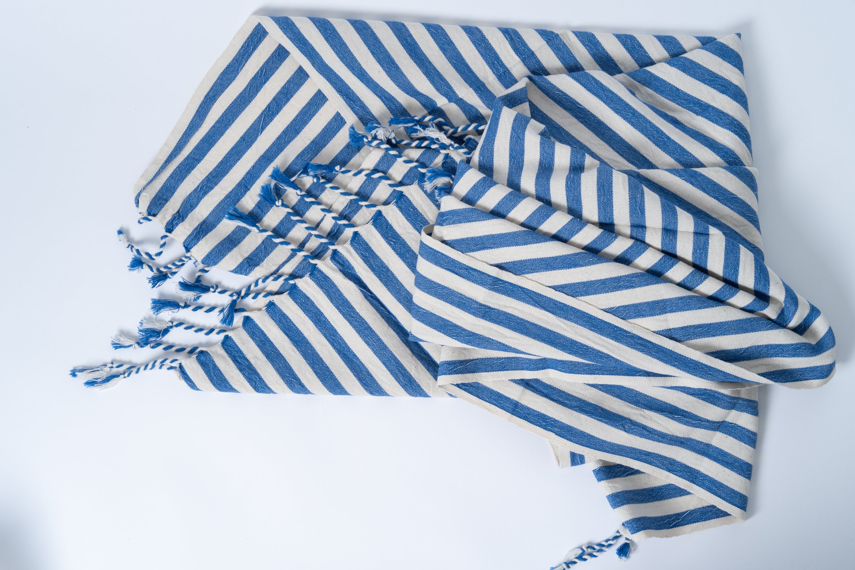 Girit Dark Blue Cotton Linen Towel
