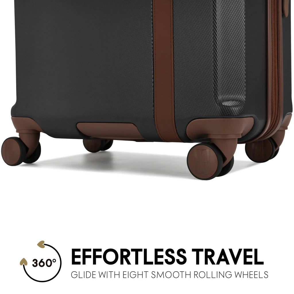 Luxe Journey Expandable 5 Piece Retro Luggage Set