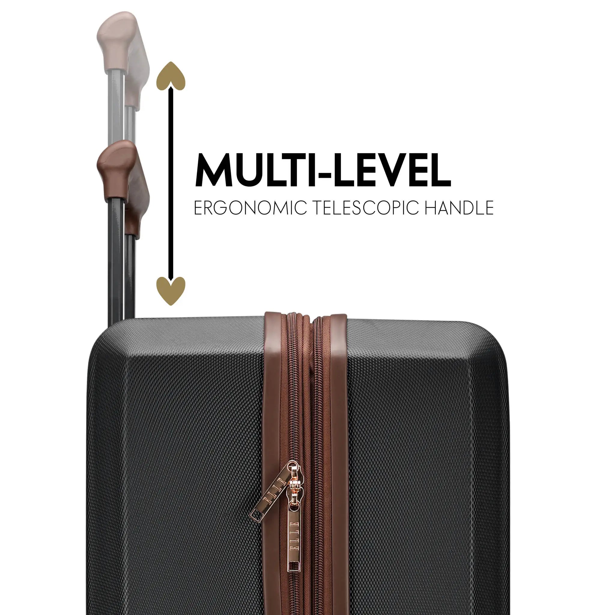 Luxe Journey Expandable 5 Piece Retro Luggage Set