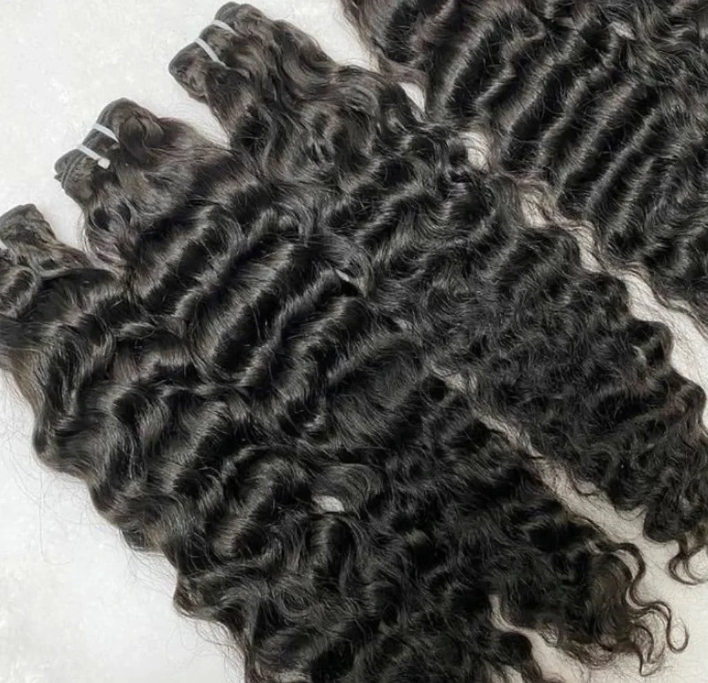 Wholesale  Virgin Cuticle Aligned Natural Raw Hair, Vietnamese Burmese Curly Raw Human Hair Bundles