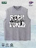 RICH WORLD CLUB Graphic Washed Vest US Warehouse 3 Colors Cotton Tank