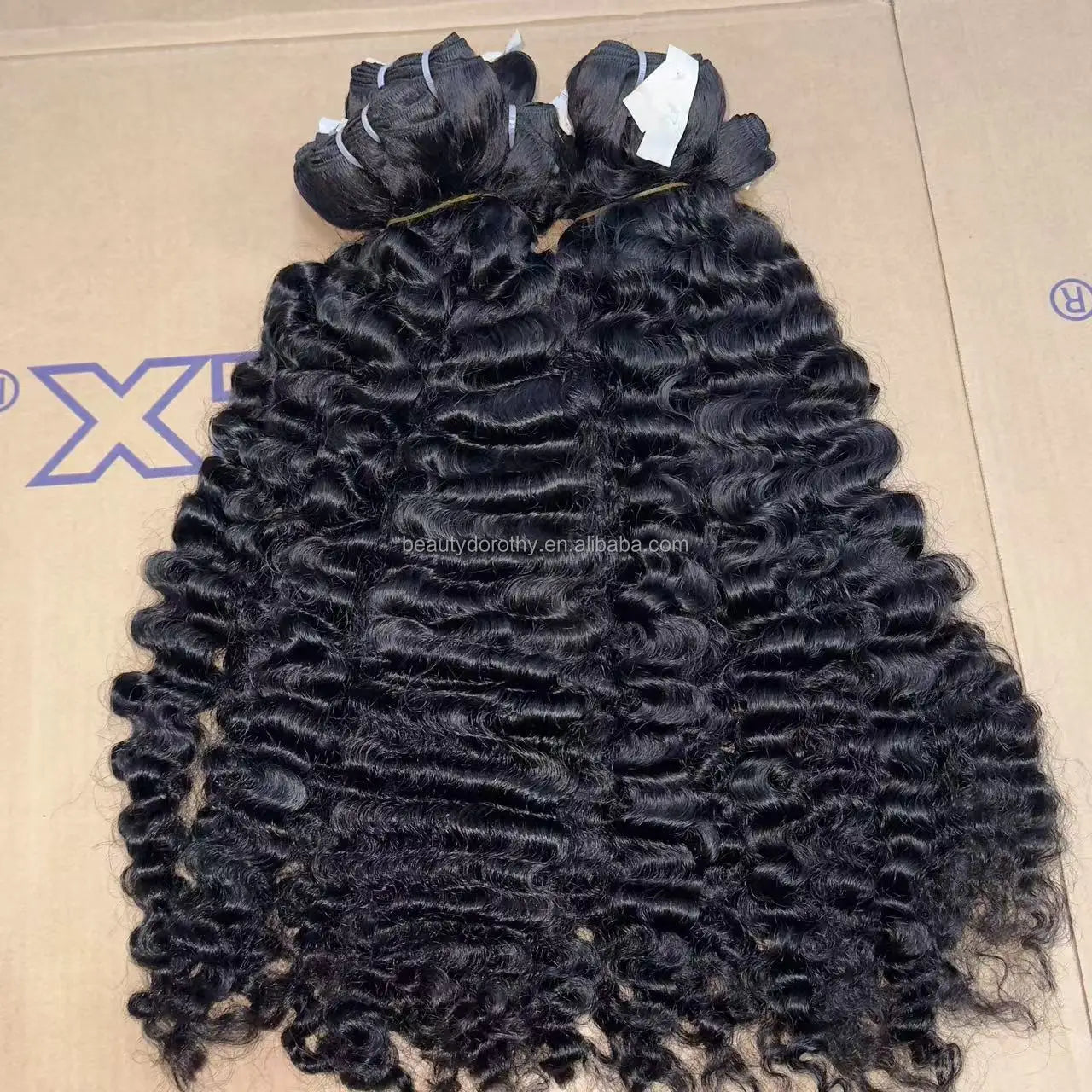 Wholesale  Virgin Cuticle Aligned Natural Raw Hair, Vietnamese Burmese Curly Raw Human Hair Bundles