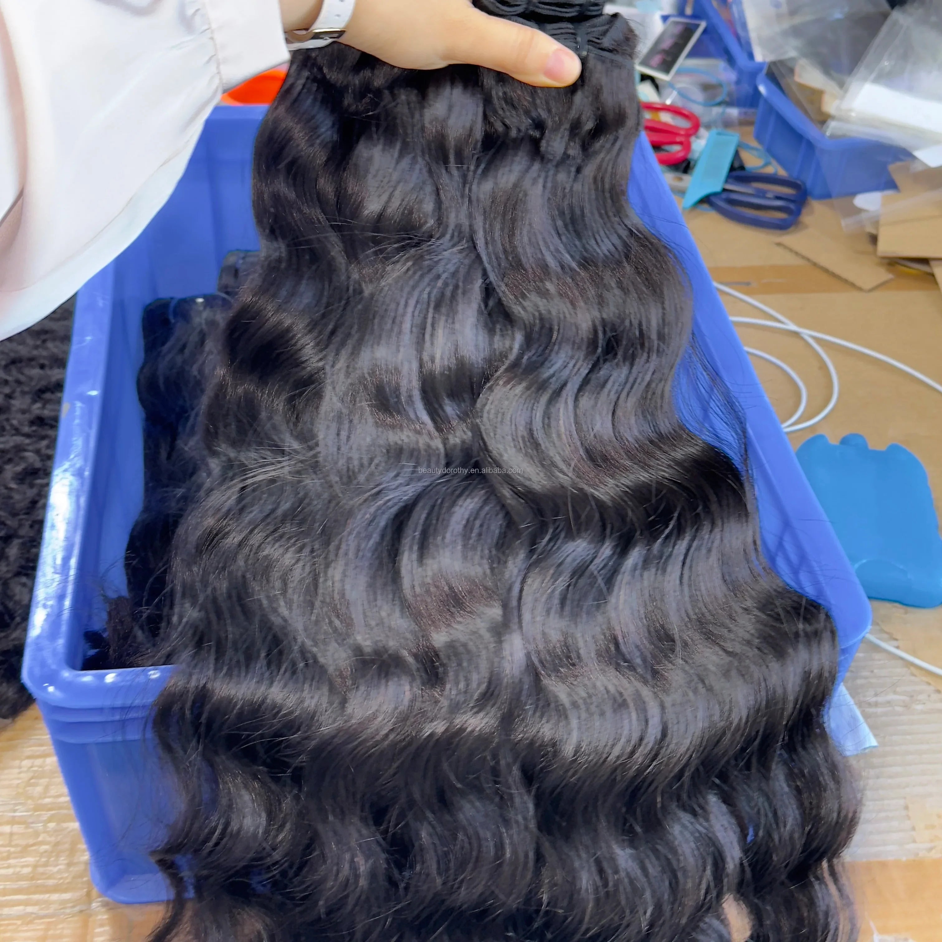 Wholesale  Virgin Cuticle Aligned Natural Raw Hair, Vietnamese Burmese Curly Raw Human Hair Bundles