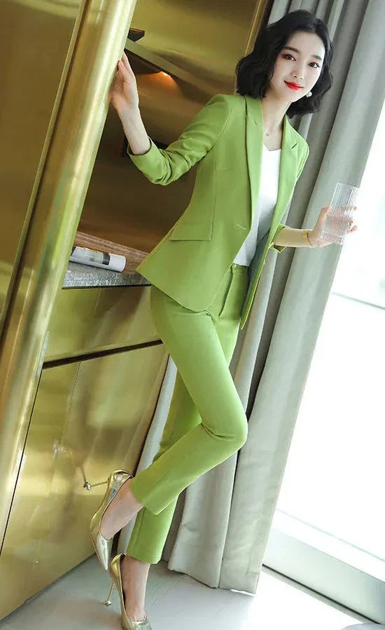 Pant 2 Piece Outfit 2024 Summer Womens Matching Sets Pants Elegant High Quality Blazer Suit Set Of Two Fashion Pieces For Women