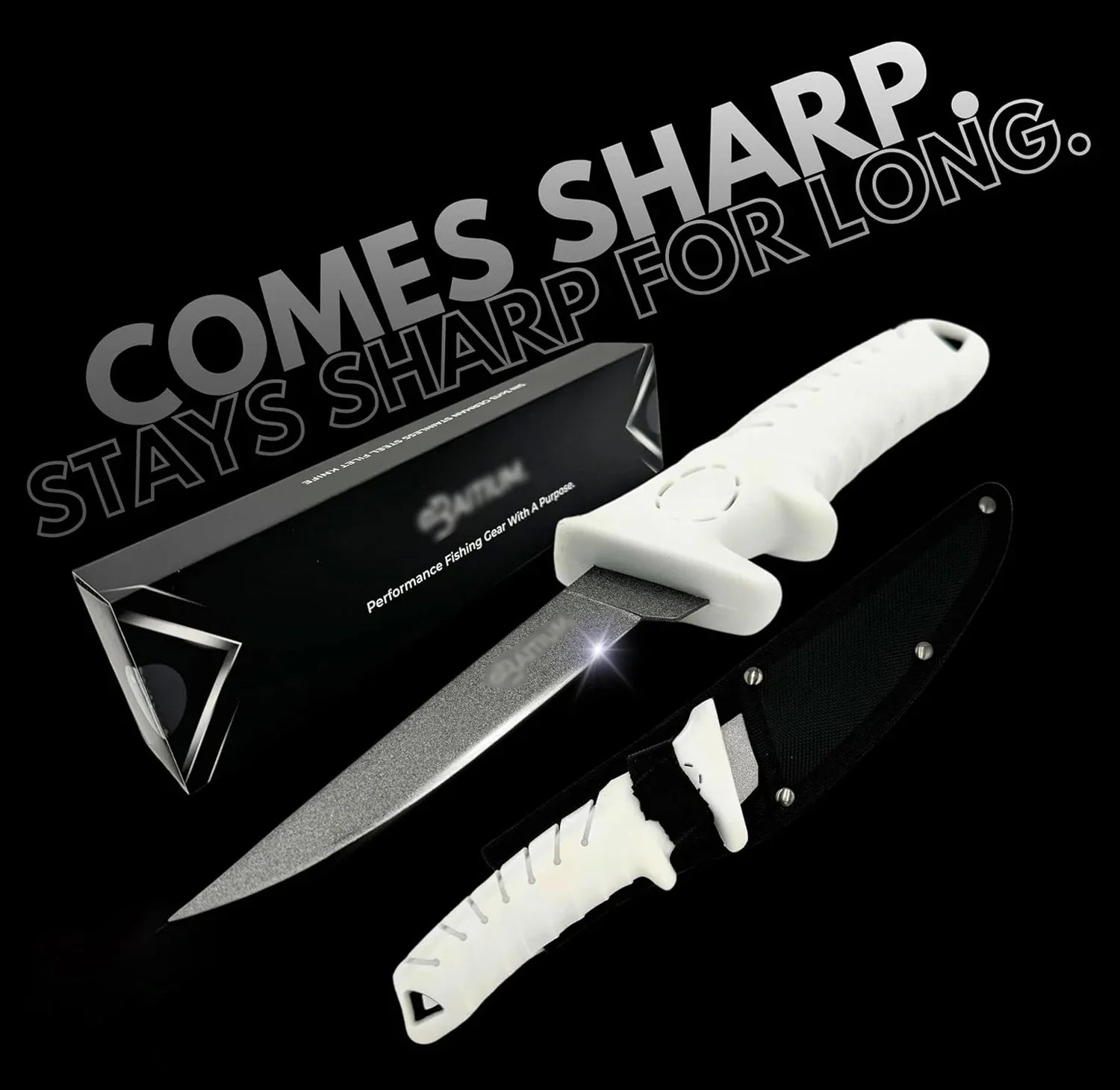 Professional 7 Inch Stainless Steel Non-Slip Handles Razor Sharp Japanese Boning Fish Filleting Fillet Knife