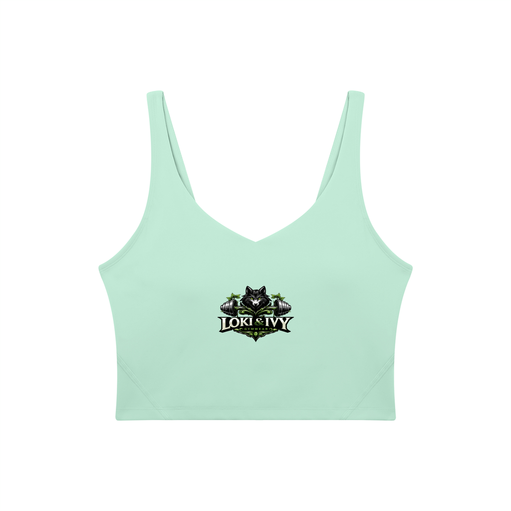 Loki & Ivy Women's V-Neck Yoga Sports Bra