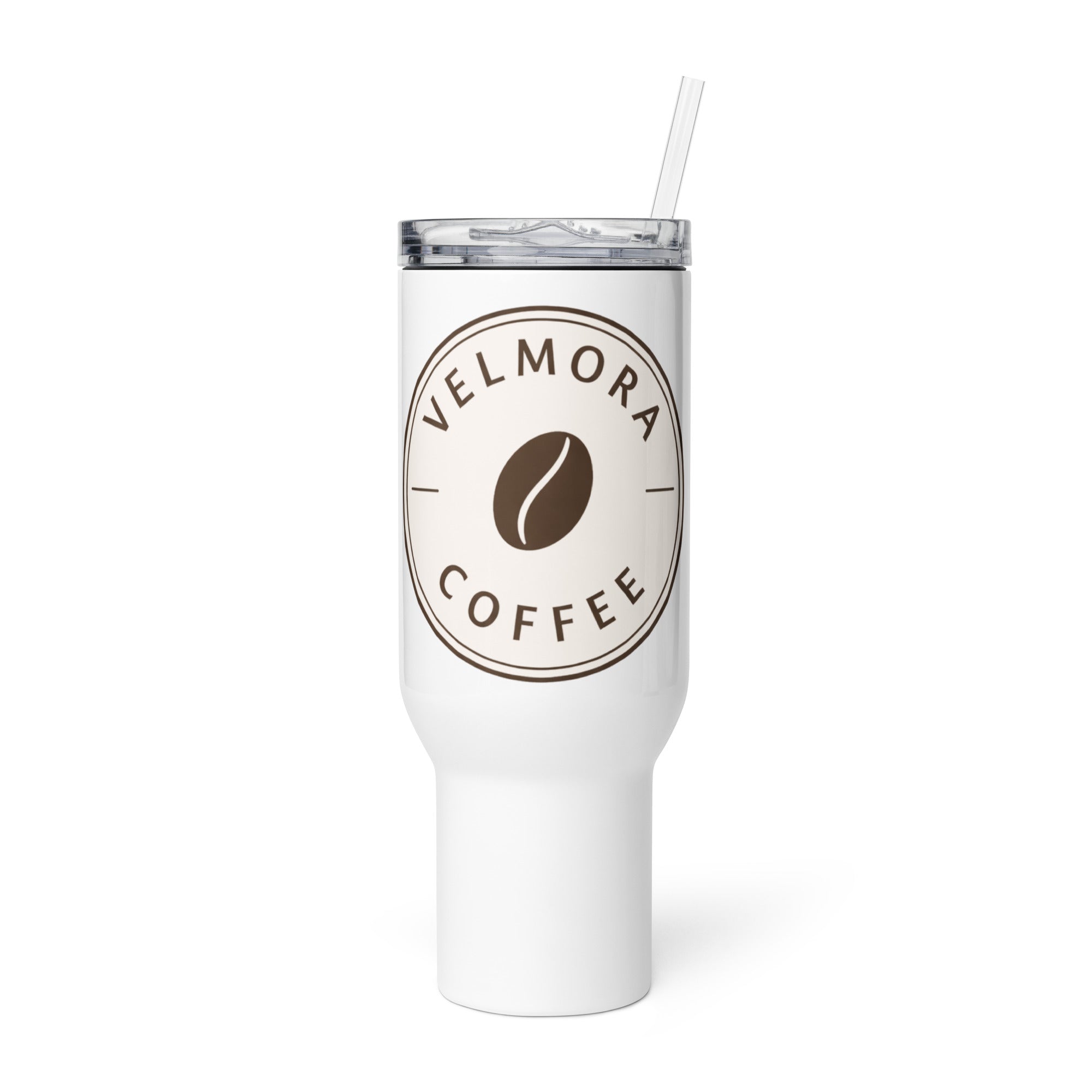 Travel mug with a handle